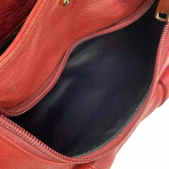 Auth YvesSaintLaurent rivegauche (YSL) Mombasa 130157 Red Leather Handbag - Picture 15 of 16